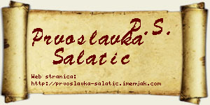 Prvoslavka Salatić vizit kartica